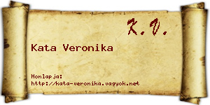 Kata Veronika névjegykártya